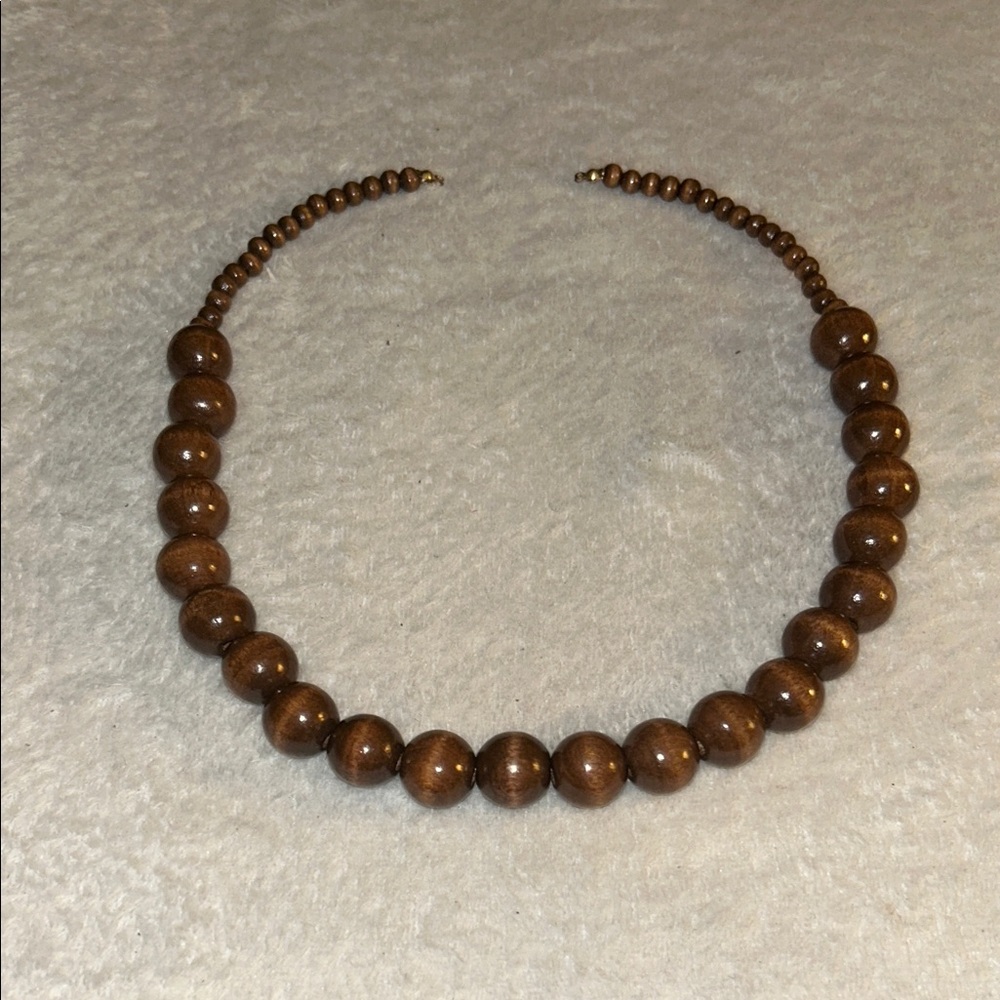 Elegant Brown Beaded Necklace